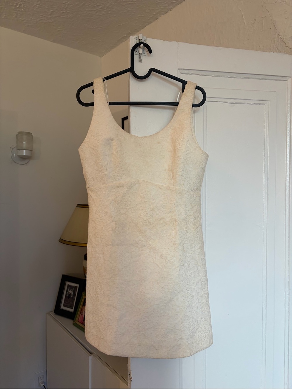 Zara Cream thick Lace Mini Dress